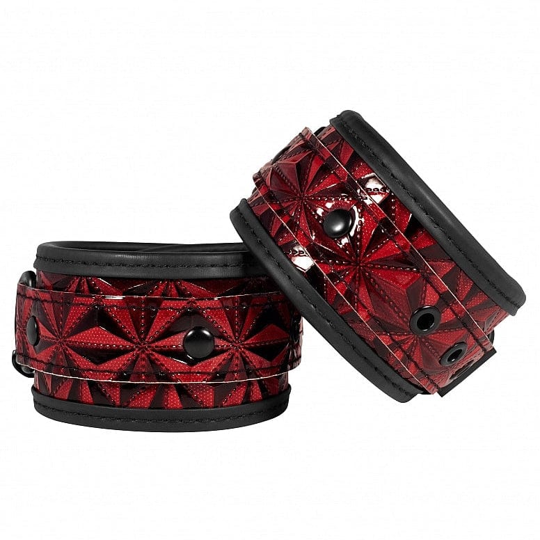 Menottes de Cheville de Luxe – Noir & Rouge | Élégance et Contrôle Absolu Ouch! Luxury Sensations plus