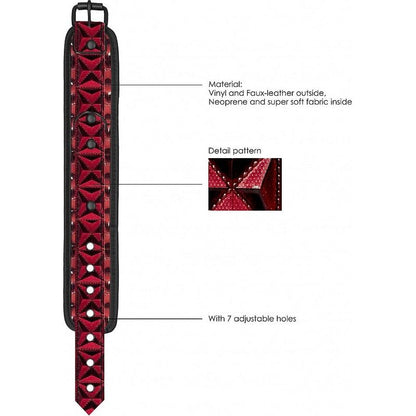 Menottes de Cheville de Luxe – Noir & Rouge | Élégance et Contrôle Absolu Ouch! Luxury Sensations plus