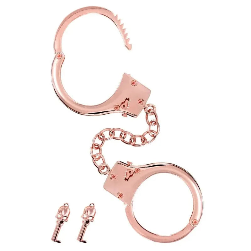 Menottes Or Rose en Métal – FetishTentation | BDSM Sécuritaire & Élégance FetishTentation Sensations plus