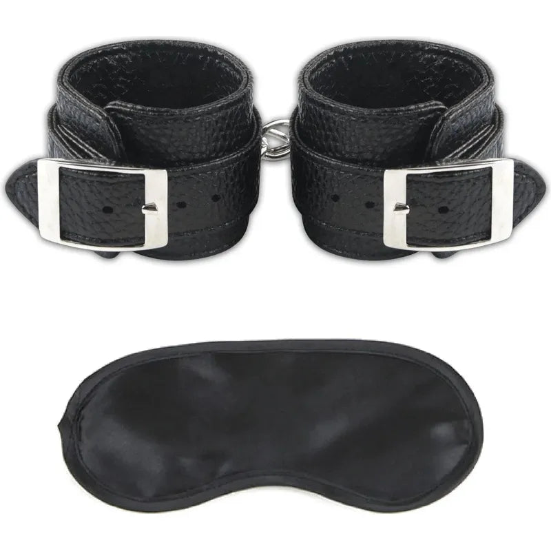 Menottes unisexes en cuir BDSM - Lux Fetish - Kinky Cuffs Lux Fetish Sensations plus