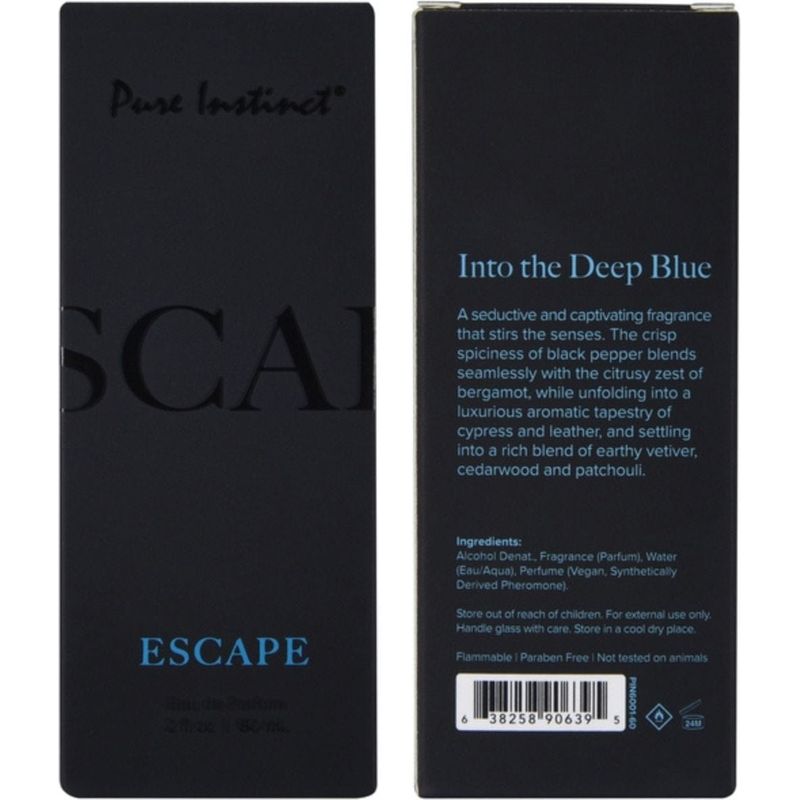 Parfum aux phéromones - Pure Instinct - Escape Parfum Infusé Aux Phéromones Sensations Plus Sensations plus