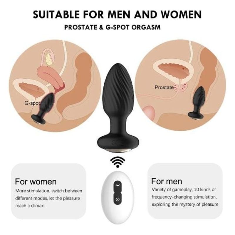 Remote Anal Plug - Secwell - Twist 360 Anal Plug Training Sensations Plus Remote Anal Plug - Secwell - Twist 360 Anal Plug Training Sensations Plus