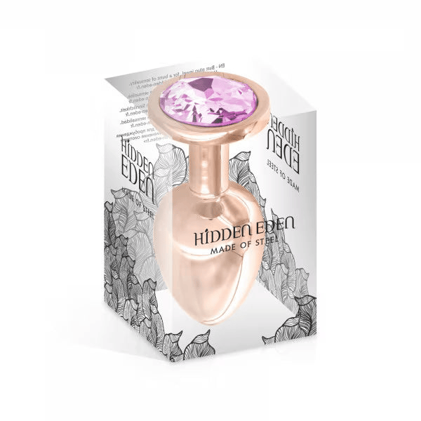 Plug Anal & Bijou 3 Tailles - Hidden Eden Angel | Plug anal en Or Rosé & Cristal Rose Hidden Eden Sensations plus