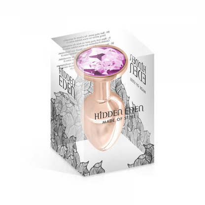 Plug Anal & Bijou 3 Tailles - Hidden Eden Angel | Plug anal en Or Rosé & Cristal Rose Hidden Eden Sensations plus