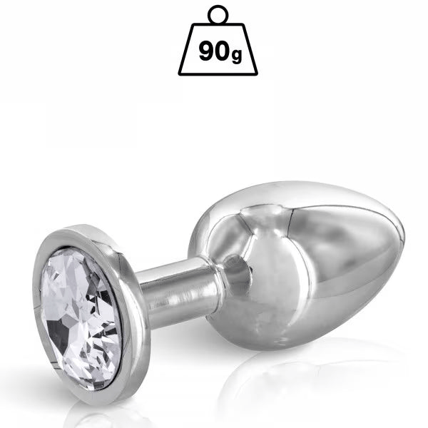 Plug Anal & Bijou 3 Tailles - Hidden Eden Angel Silver | Plug anal en Argent & Cristal Clair Hidden Eden Sensations plus