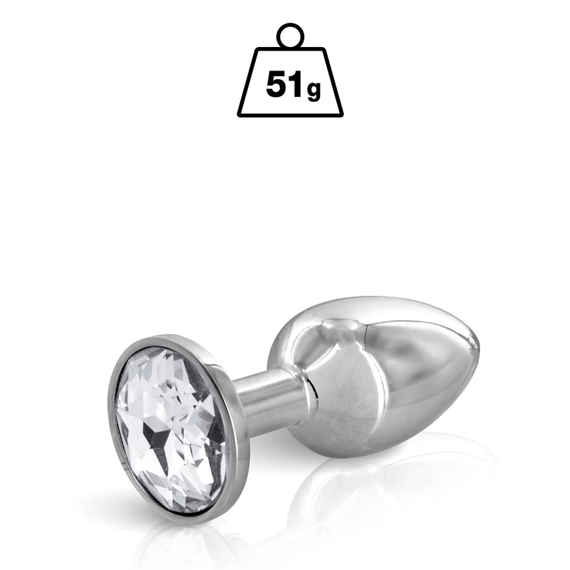 Plug Anal & Bijou 3 Tailles - Hidden Eden Angel Silver | Plug anal en Argent & Cristal Clair Hidden Eden Sensations plus