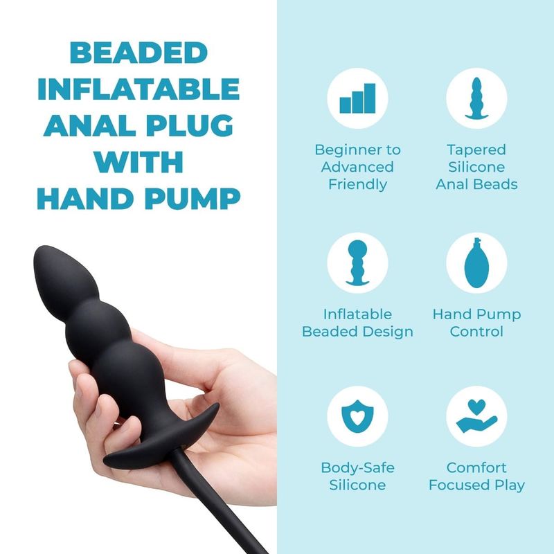 Plug Anal Gonflable - B-Vibe Beaded | Perlé & Progressive B-Vibe Sensations plus