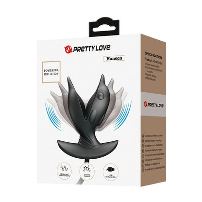Plug Anal Gonflable Vibrant - Pretty Love Hanson | Pompe Intégrée & Rechargeable USB Pretty Love Sensations plus