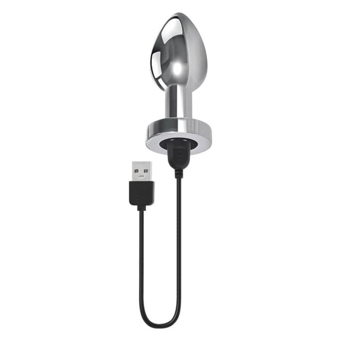 Plug Anal Vibrant Rechargeable - Gender X - Rockin Metal Plug XL Silver Gender X Sensations plus