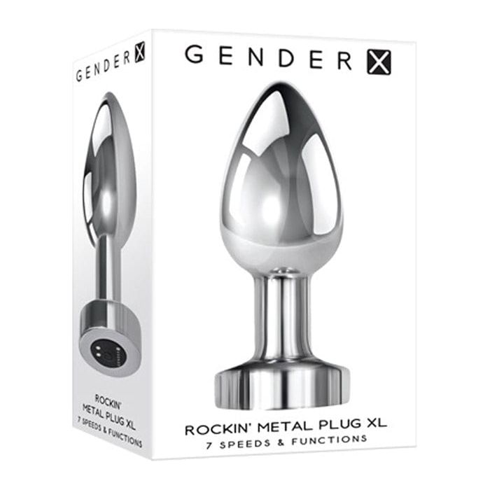 Plug Anal Vibrant Rechargeable - Gender X - Rockin Metal Plug XL Silver Gender X Sensations plus
