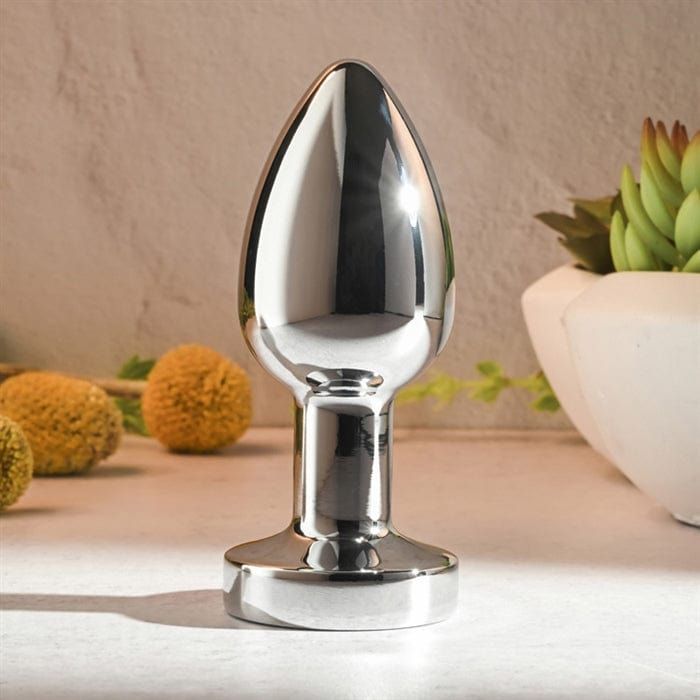 Plug Anal Vibrant Rechargeable - Gender X - Rockin Metal Plug XL Silver Gender X Sensations plus