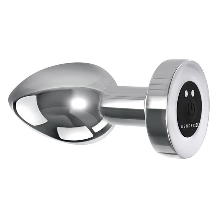 Plug Anal Vibrant Rechargeable - Gender X - Rockin Metal Plug XL Silver Gender X Sensations plus