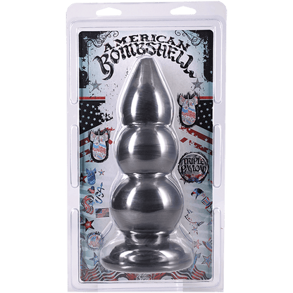 Plug Anal XL -  American Bombshell Triple Payload | Base Large avec Reliefs Progressifs Doc Johnson Sensations plus
