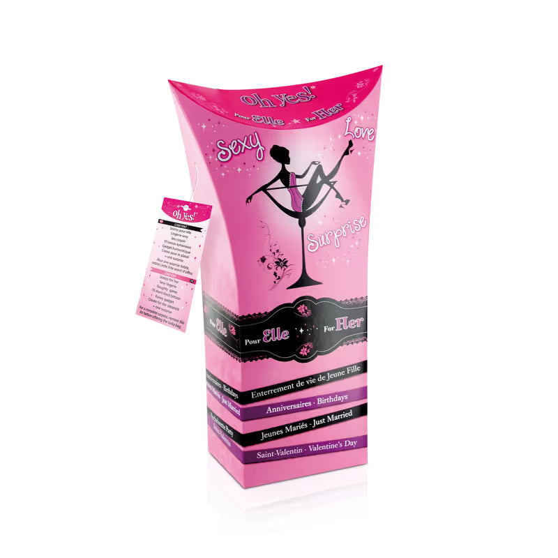 Pochette Surprise pour Elle - Oh Yes Sexy Love | Coffret Coquin, Lingerie, Jeux & Sextoy Fun Novelties Sensations plus