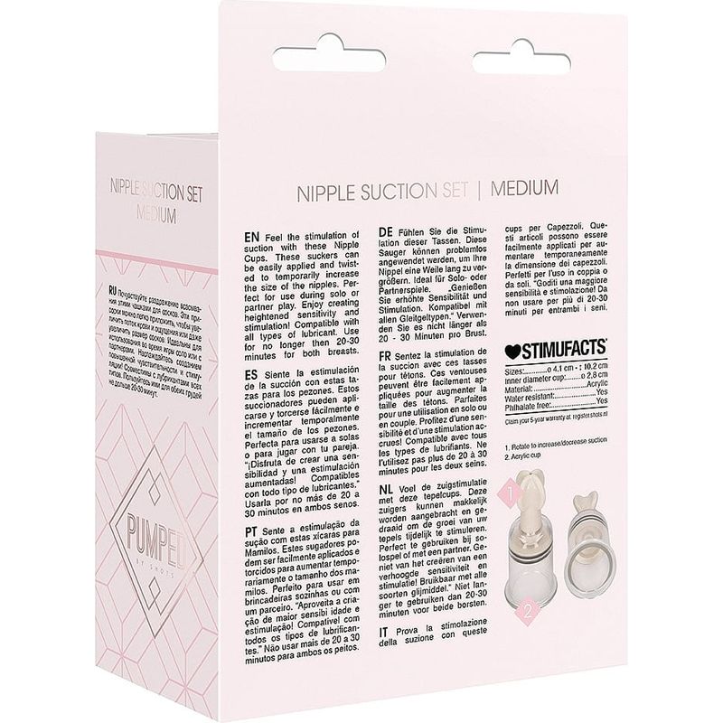 Pompe et Ventouse à mamelons - Nipple Suction | Kit d'aspiration moyen Shots America Sensations plus