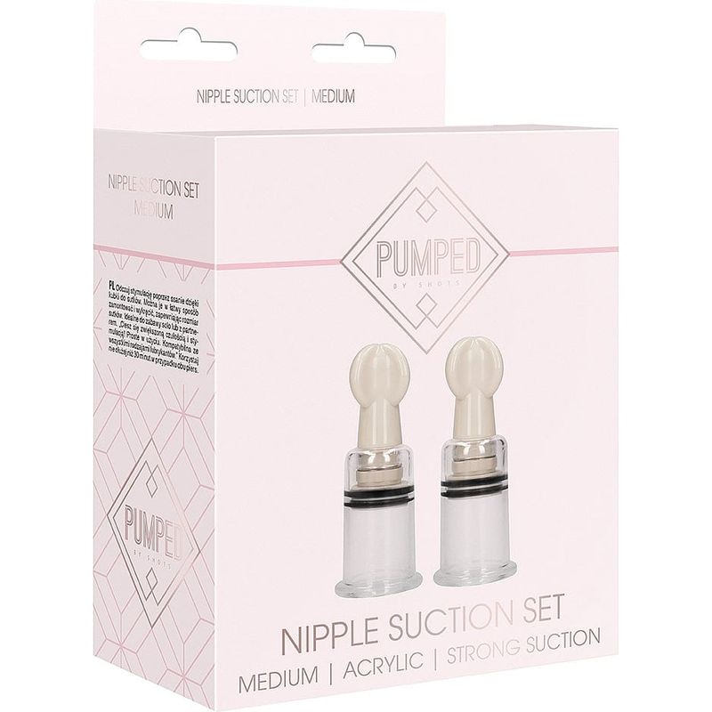 Pompe et Ventouse à mamelons - Nipple Suction | Kit d'aspiration moyen Shots America Sensations plus