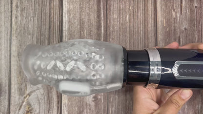 3 in 1 rotating and vibrating masturbator - Scewell - Thrusting Stroke