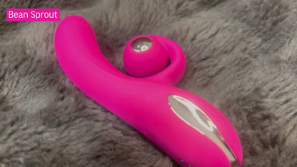 Double Stimulation Vibrator - Bean Sprout | Clitoris & Vaginal Rotation