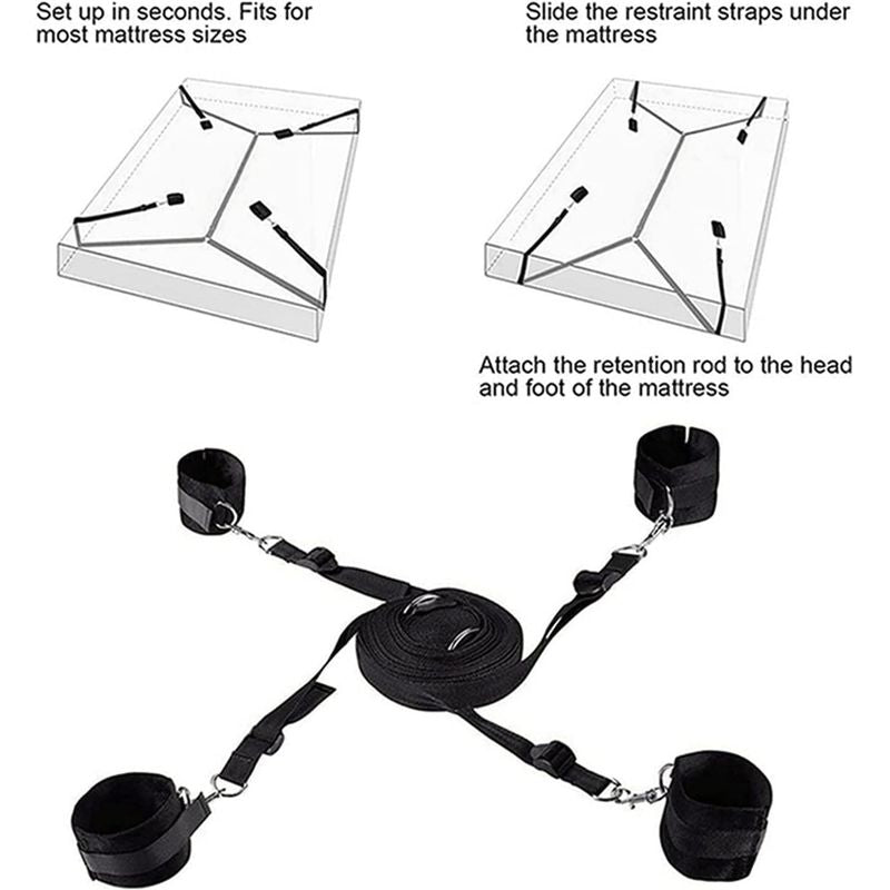 Sangles d’Attaches de Lit - FetishTentation | Immobilisation des Poignets & Chevilles FetishTentation Sensations plus