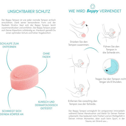 Santé Féminine - Soft Comfort Tampons Wet | Tampons Intimes & Sans Ficelle Beppy Sensations plus