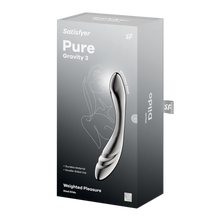 Dildo en Acier Inoxydable - Satisfyer Pure Gravity 3 | Point-G, Double Texture & Massif
