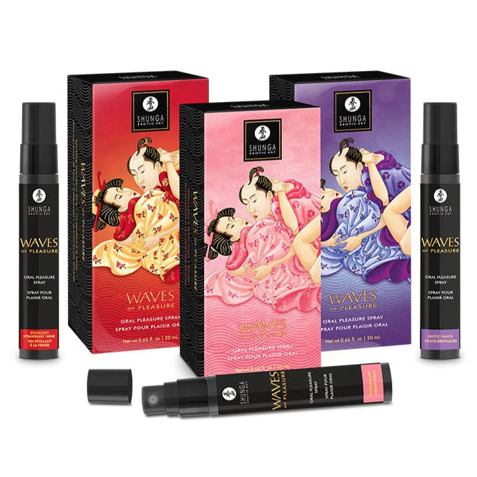 Spray pour Plaisir Oral - Waves Spray de Shunga | 3 Saveurs, Excitantes & Gourmandes Shunga Sensations plus