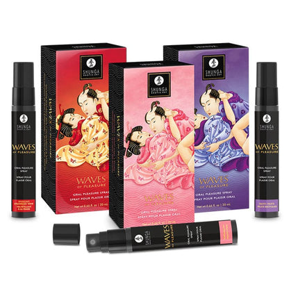 Spray pour Plaisir Oral - Waves Spray de Shunga | 3 Saveurs, Excitantes & Gourmandes Shunga Sensations plus