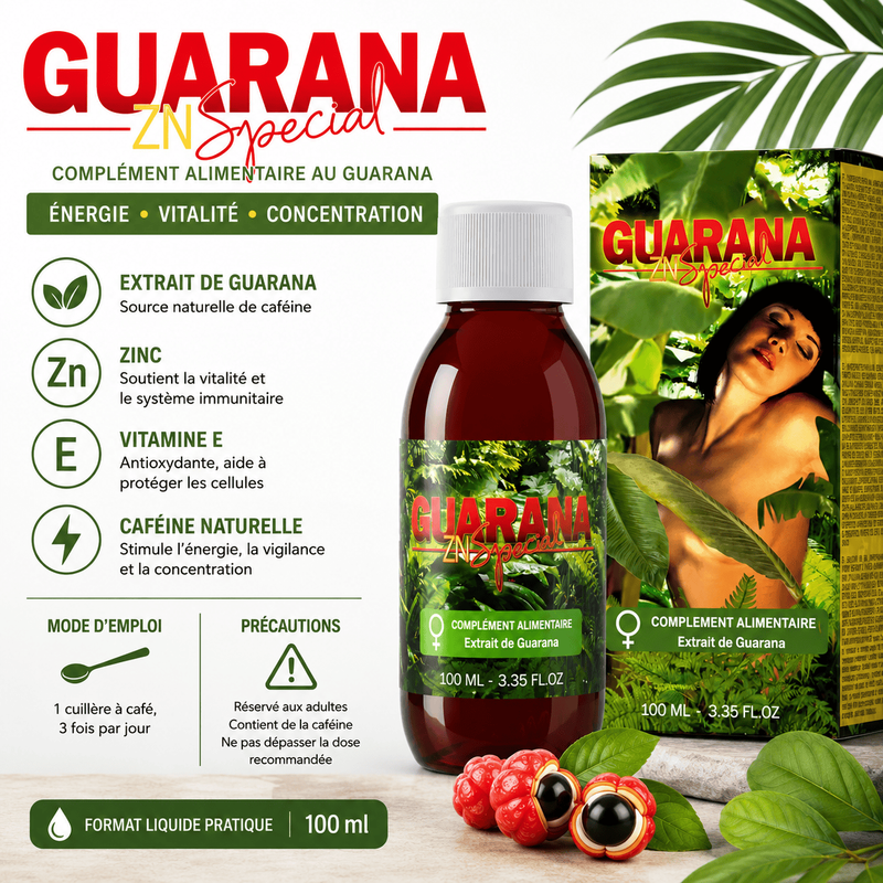 Stimulant Sexuel Unisexe - Guarana ZN Special 100 ml | Énergie & Vitalité Ruf Sensations plus