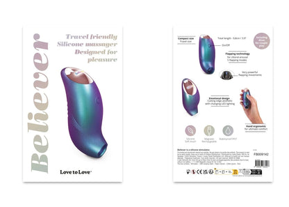 Stimulateur Clitoridien - Believer Love to Love | Mouvements Flapping Love to Love Sensations plus