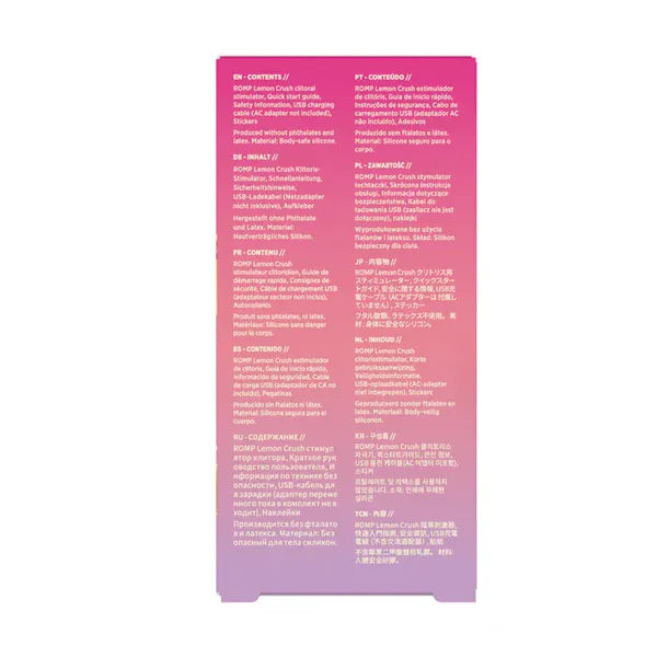 Stimulateur Clitoridien - Romp Lemon Crush  | Womanizer Pleasure Air ROMP Sensations plus