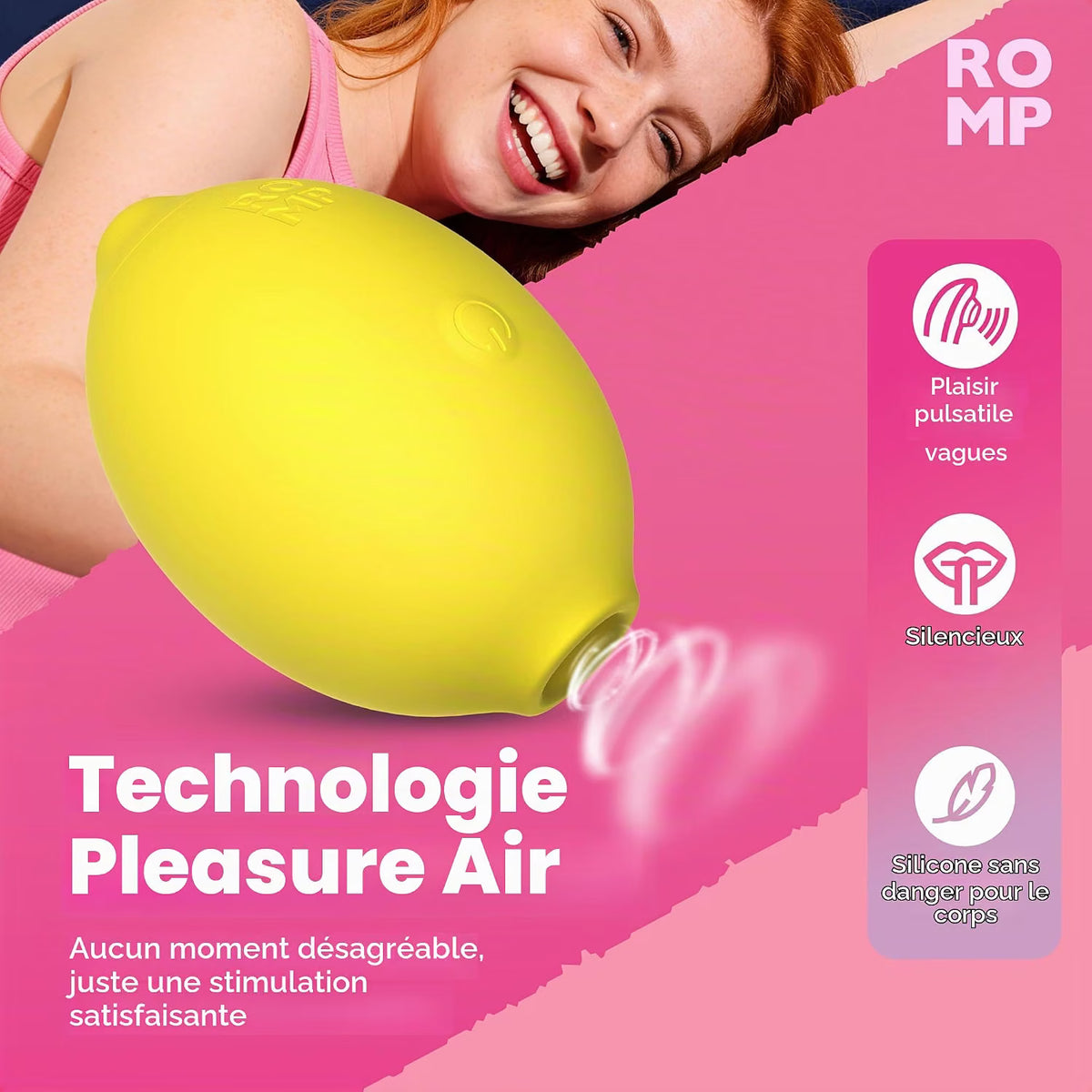 Stimulateur Clitoridien - Romp Lemon Crush  | Womanizer Pleasure Air ROMP Sensations plus