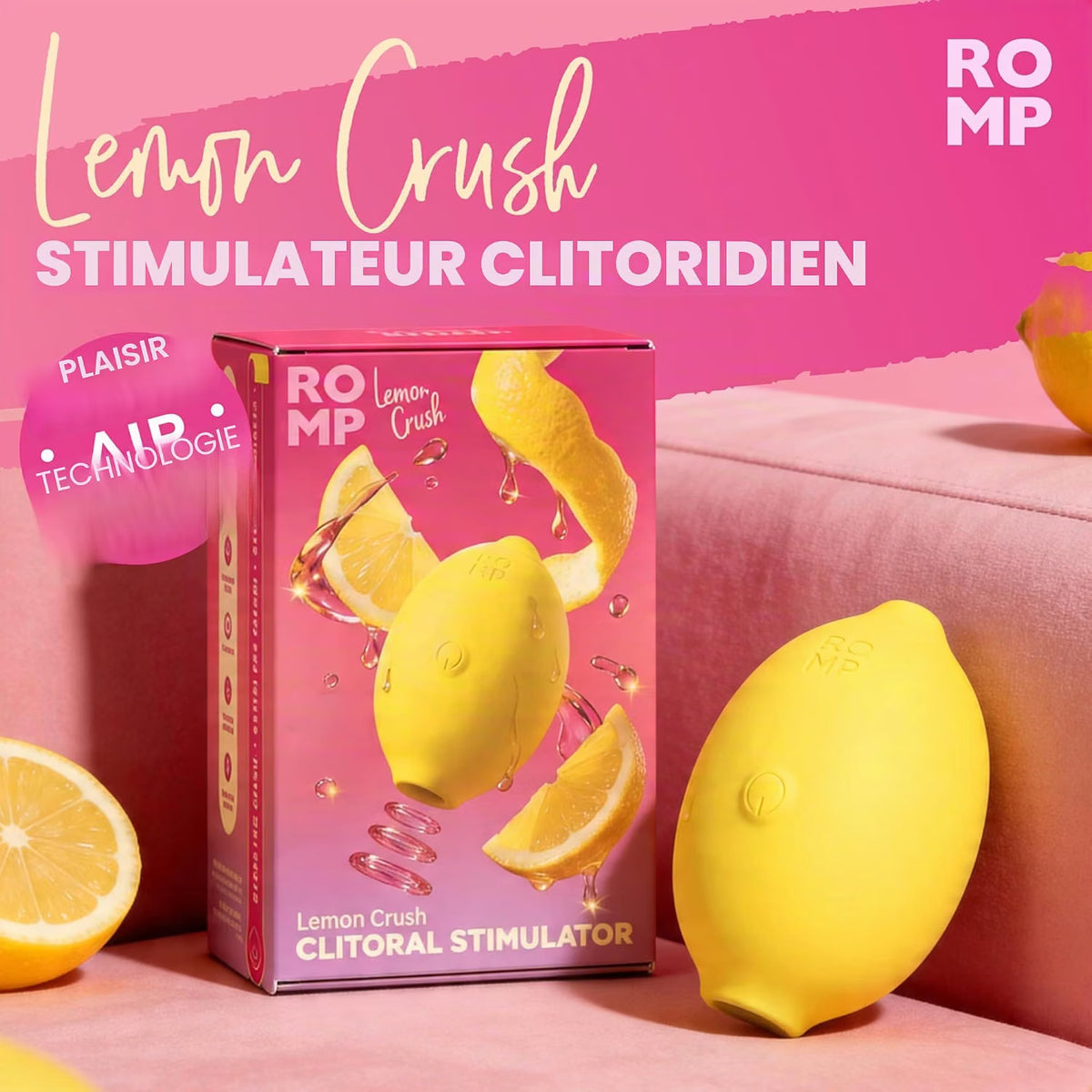 Stimulateur Clitoridien - Romp Lemon Crush  | Womanizer Pleasure Air ROMP Sensations plus