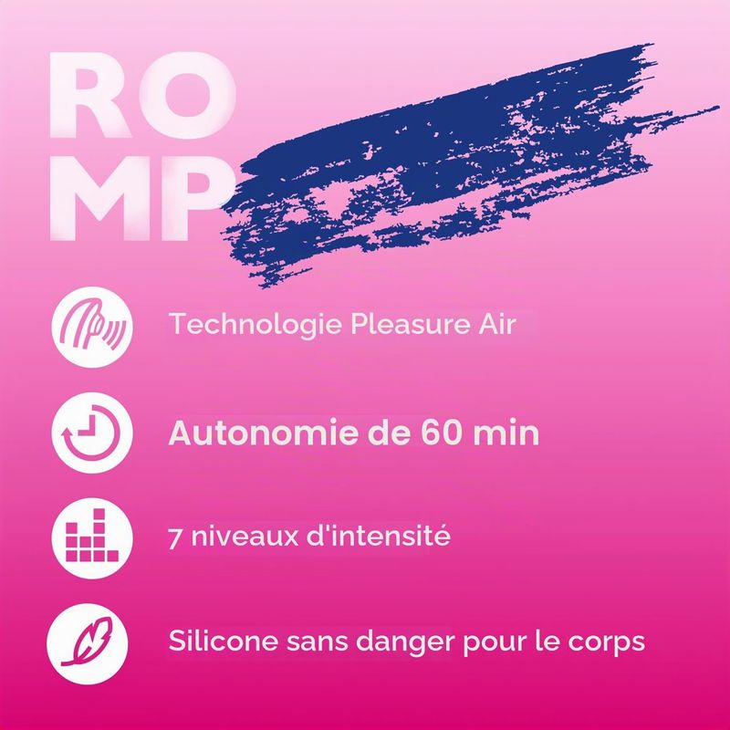 Stimulateur Clitoridien - ROMP Lipstick | Womanizer Pleasure Air ROMP Sensations plus