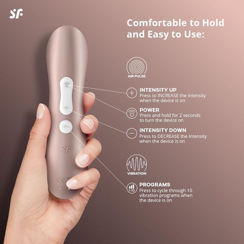 Stimulateur clitoridien - Satisfyer Pro 2+ | Air Pulse & Vibrations Satisfyer Sensations plus