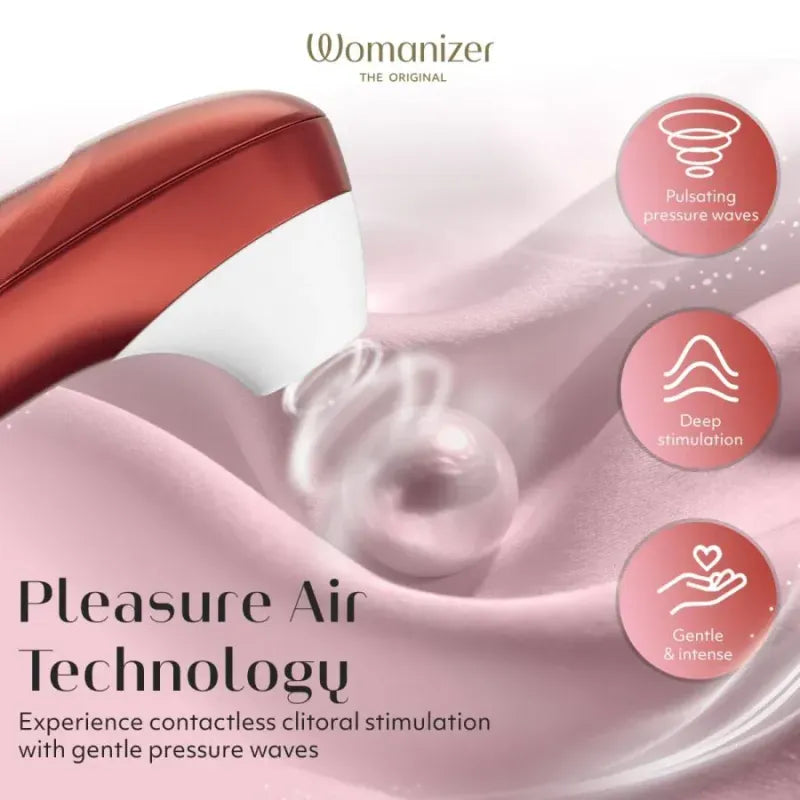 Stimulateur Clitoridien - Womanizer Pro | 11 Niveaux Pleasure Air Womanizer Sensations plus