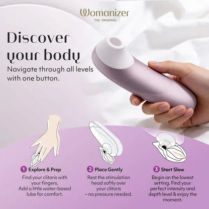 Stimulateur Clitoridien - Womanizer Pro | 11 Niveaux Pleasure Air Womanizer Sensations plus