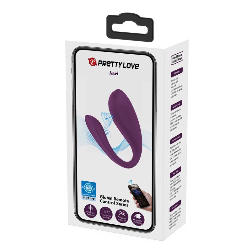 Stimulateur de couple connecté Pretty Love Aari – Double stimulation point G & clitoris avec application mobile Sensations Plus Sensations plus