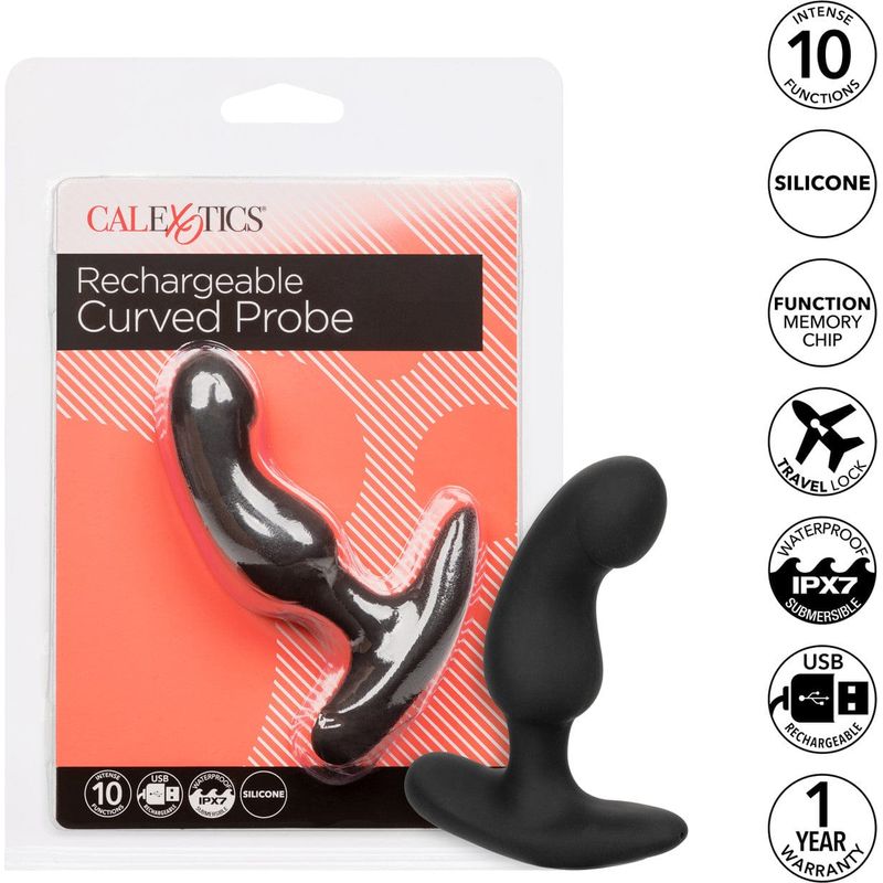 Stimulateur de Prostate - Calexotics - Rechargeable Curved Probe CalExotics Sensations plus