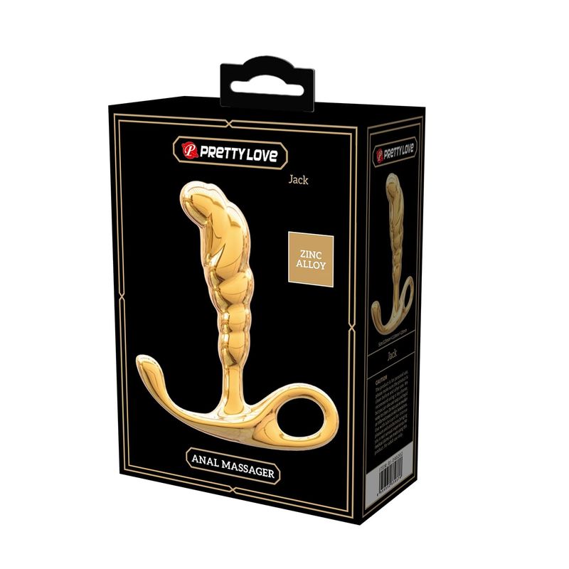 Stimulateur de Prostate - Pretty Love Jack | Masseur Anal Dorée Lisse en Alliage de Zinc Pretty Love Sensations plus