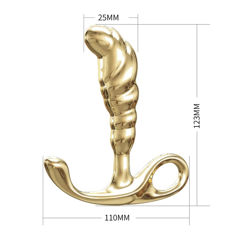 Stimulateur de Prostate - Pretty Love Jack | Masseur Anal Dorée Lisse en Alliage de Zinc Pretty Love Sensations plus