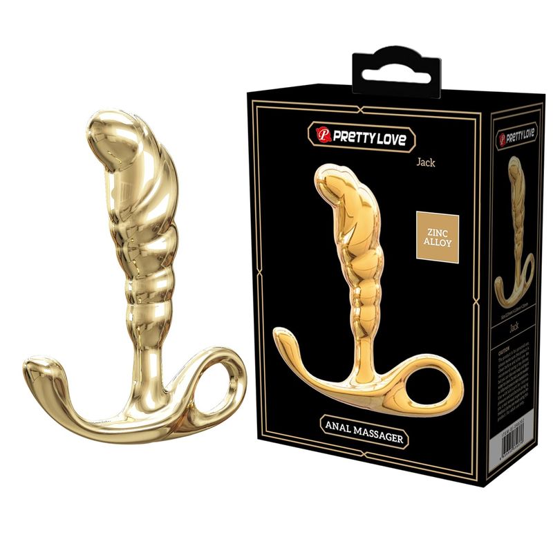 Stimulateur de Prostate - Pretty Love Jack | Masseur Anal Dorée Lisse en Alliage de Zinc Pretty Love Sensations plus