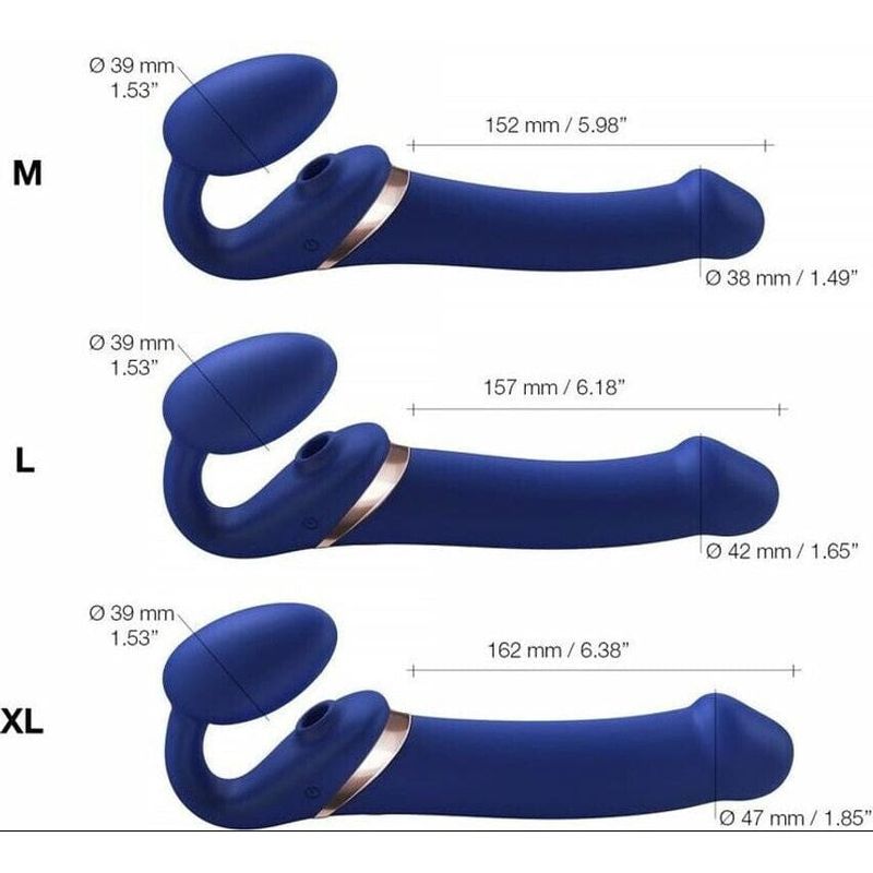 Strap-On Vibrant & Tapotements - Strap-On-Me Multi-Orgasme | Format Extra-Large Strap-on-me Sensations plus