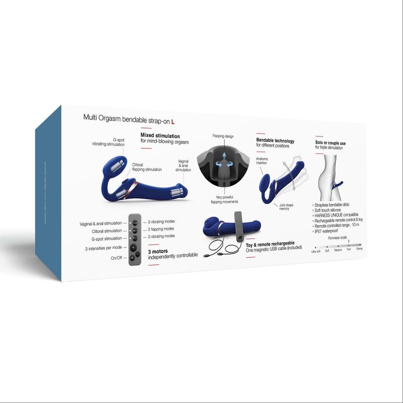 Strap-On Vibrant & Tapotements - Strap-On-Me Multi-Orgasme | Format Large Strap-on-me Sensations plus