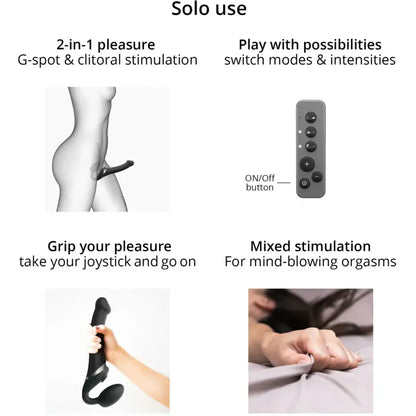 Strap-On Vibrant & Tapotements - Strap-On-Me Multi-Orgasme | Format Large Strap-on-me Sensations plus