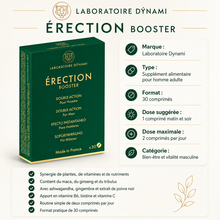 Supplément pour Homme - Erection Booster | 30 comprimés Laboratoire Dynami Sensations plus