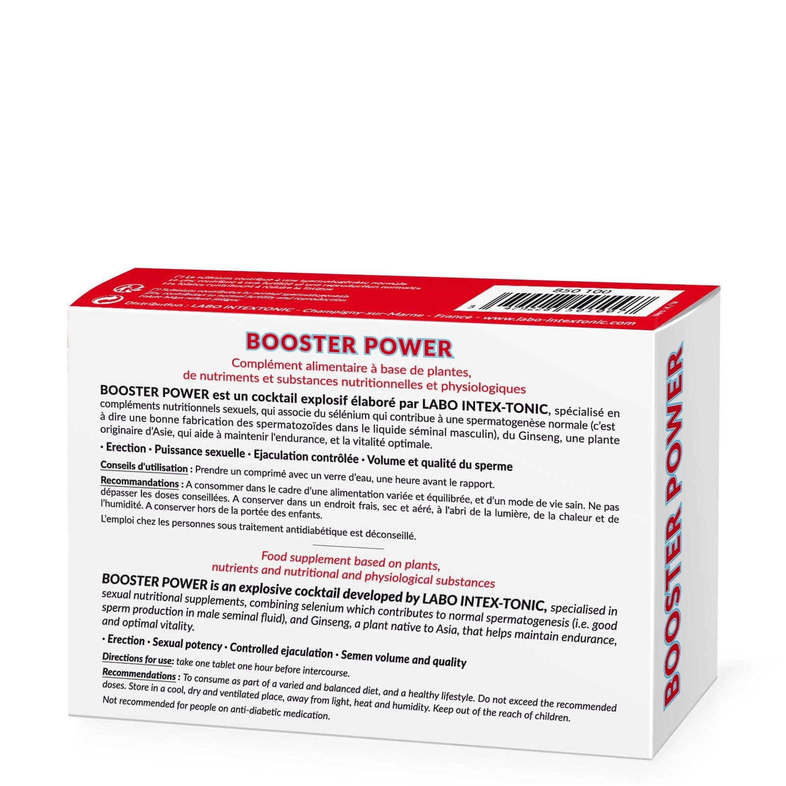 Supplément Sexuel Homme - Booster Power 4 en 1 | Érection, Sperme, Plaisir & Contrôle Labo intextonic Sensations plus