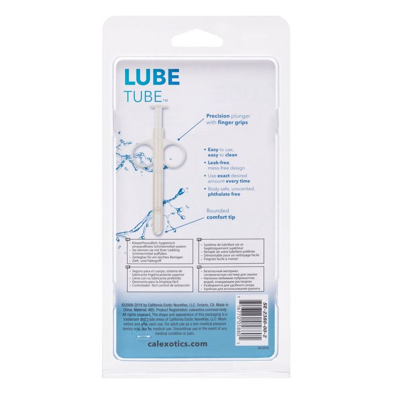 Tube Lubrifiant Transparent Réutilisable - Lube Tube | Application Précise & Confortable CalExotics Sensations plus