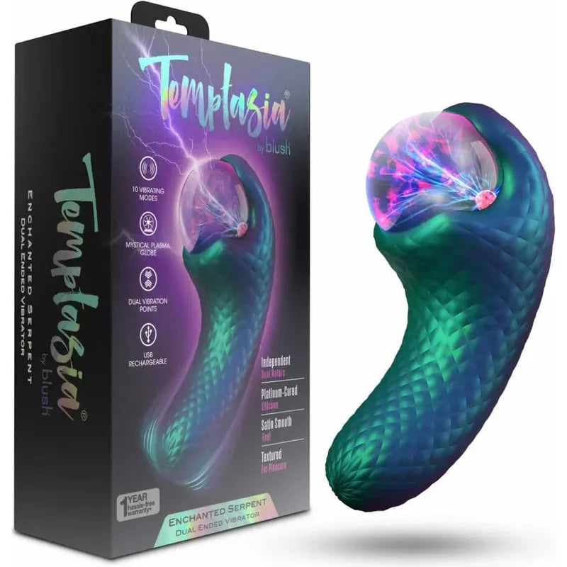 Vibrateur 2 en 1 -  Enchanted Serpent | Double Moteur & Globe Plasma Blush Novelties Sensations plus