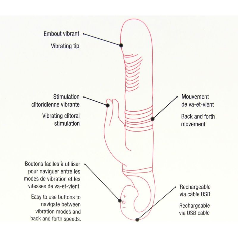 Vibrateur à Mouvement - Adore U - Leona Adore U Sensations plus