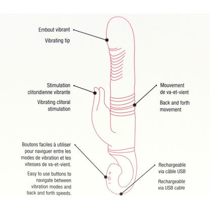Vibrateur à Mouvement - Adore U - Leona Adore U Sensations plus
